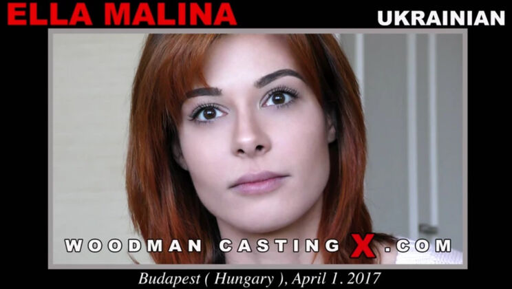 [WoodmanCasting] - Young Brunette Ella Malina in Hotel Strip Show