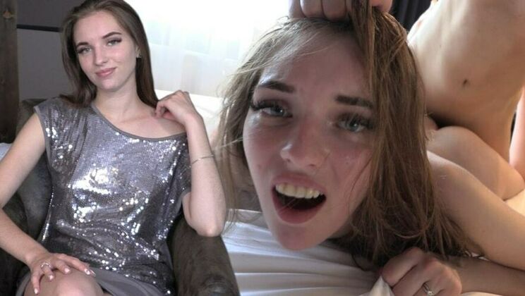 [PornForce] - Rough Amateur Threesome with Shaved Brunette - Vika Lita