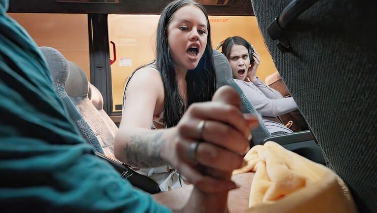 [MOFOS] - Facial Finish on the Bus - Kai Jaxon - Madalina Moon