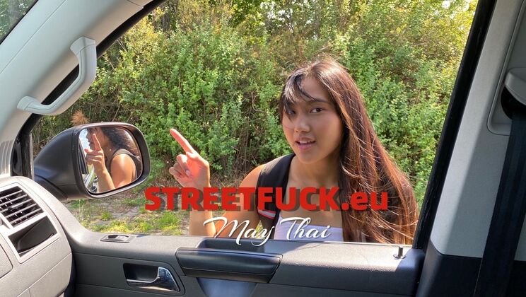 [StreetFuck] - May Thai Blows and Rides Big Cock in Public - May Thai