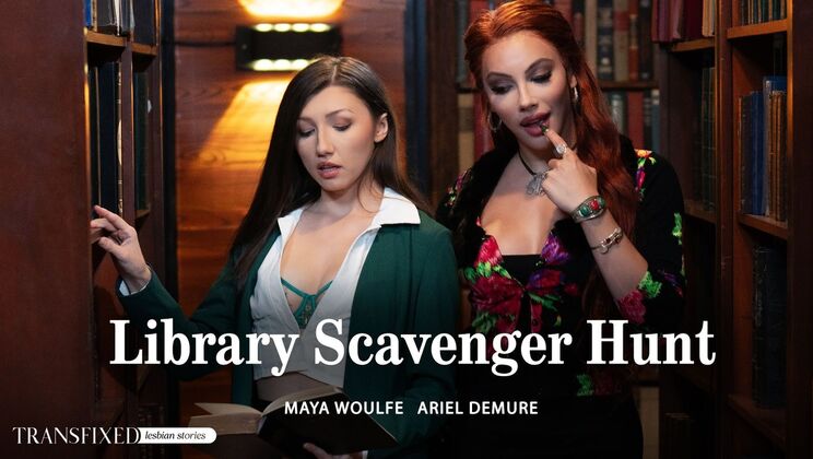 [Transfixed] - Gagging and Kissing in the Library - Maya Woulfe - Ariel Demure