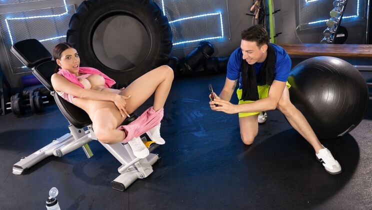 [FitnessRooms] - Emily Pink’s Short Hair Swings in Gym Doggystyle - Emily Pink - Alexander Tda
