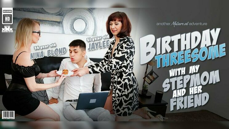 [Mature.nl] - MILF Jaylee and her sexy friend Laura take turns on stepson