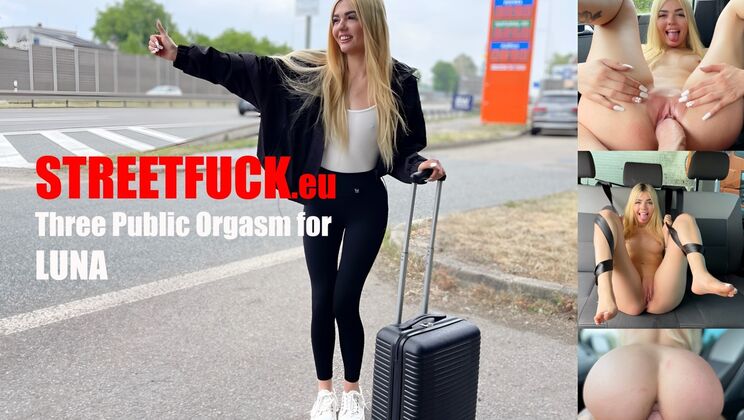 [StreetFuck] - Luna BBunny Gets Spanked and Fucked Hard on the Street for 3 Orgasms - Marcello Bravo - Luna Bbunny