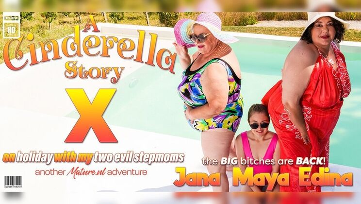 [Mature.nl] - Young Maya takes on two busty mature lesbians - Maya - Jana - Edina