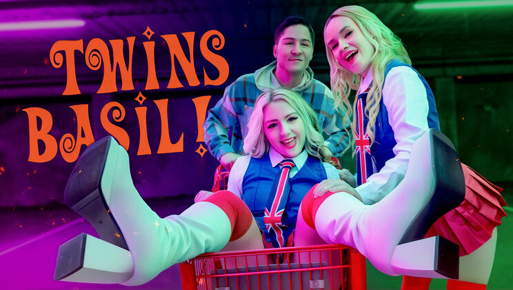 [StepSiblings] - Br**eless Twins Giving Double Blowjobs! Oh, Behave!