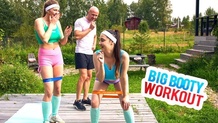 [ClubSweethearts] - Teen with Beautiful Ass Workout Hardcore Sex - Aleks Sam - Remido - Leonoy Sparkle