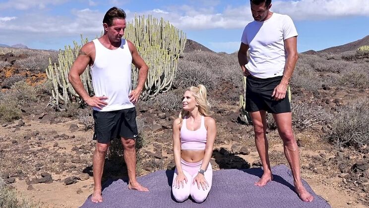 [PornWorld] - Blonde Babe Double Penetration Gym Scene