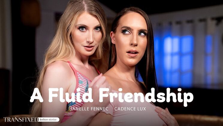 [Transfixed] - Blowjob and Deepthroat with Trans and Friend - Cadence Lux - Janelle Fennec