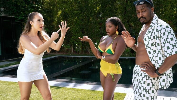[DigitalPlayground] - Bikini Titty Fuck By The Pool Turns To Hard Sex - Isiah Maxwell - Amari Anne - Melissa Stratton