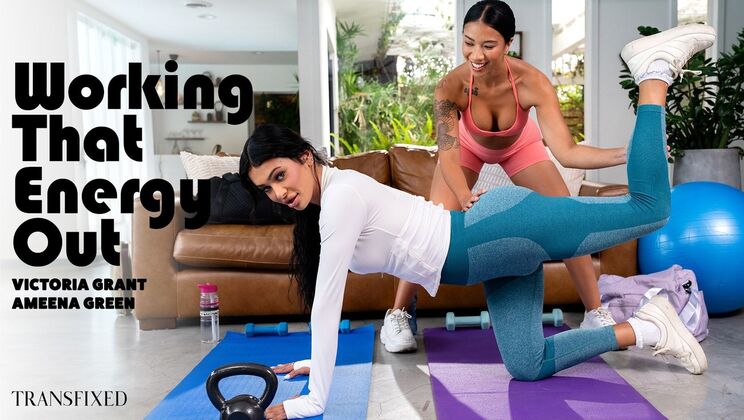 [Transfixed] - Trans Fucks Female: Deep Throat and Cum in Mouth Finish - Ameena Green - Victoria Grant