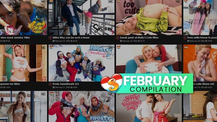 [ClubSweethearts] - European Adult Compilation February 2026 Edition - Tess Lyndon - Maaike - Lady Luna - Kamilla C - Britney Spring - Willy Regal - Viola Weber - Sara Bork - Milka Wey - Moon Imp - Cristafeer Robien - Rihanna Black - Erika Mori - Alice Flore - Megan Murkovski - Baby Dahl - Amelia Ost - Molly Cute - Roxy Muray - Nathalie Q - Remido - Silver Valkyrie - Janet E