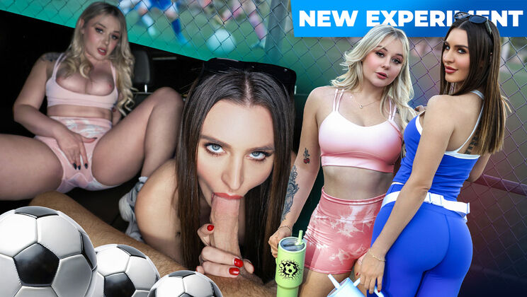 [ReptyleLabs] - Soccer Mom Threesome: Blowjob, Rubbing, and Cum on Face - Ella Reese - Joshua Lewis - Lucky Kay Love
