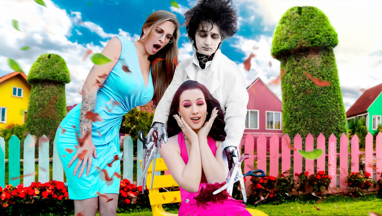 Edward Dildohands: Hot Threesome With Freckled Redhead And Skinny Brunette