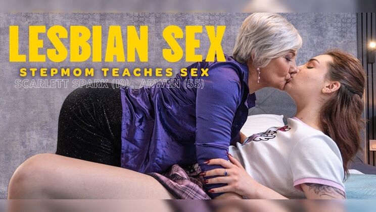 Hairy Pussy Arwen Teaches Skinny Scarlett Spark How to Lick Clit